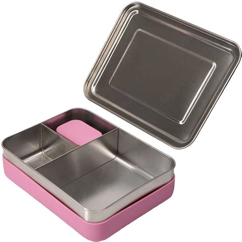 weesprout 18/8 stainless steel bento box|WeeSprout 18/8 Stainless Steel Bento Box (Compact Lunch Box) .